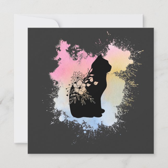 Placa de Vazio para Cat Watercolor (Frente)