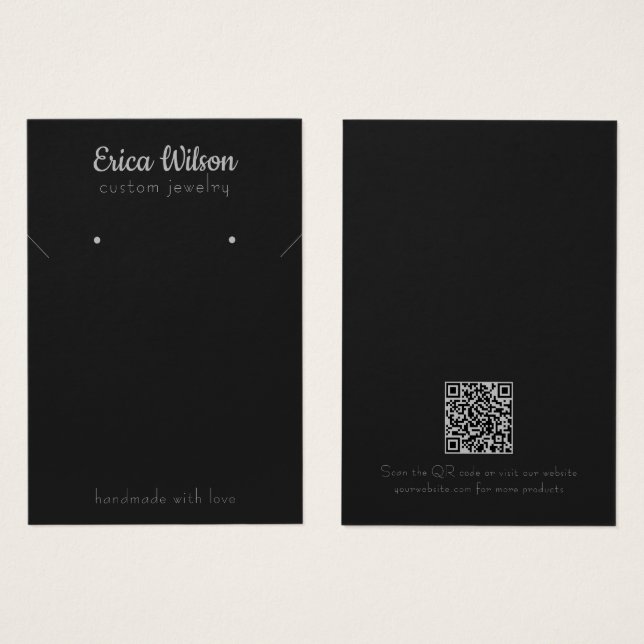 Placa de vídeo com colar de colar preto simples (Frente & Verso)