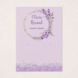 Placa de vídeo de brinco floral de lavanda Modern