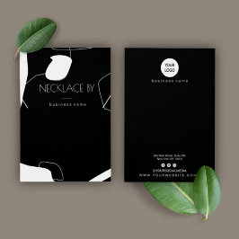 Placa de vídeo de colar abstrato preto e branco