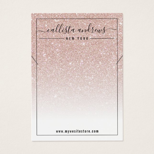 Placa de vídeo de colar branco com brilho Dourado  (Frente)