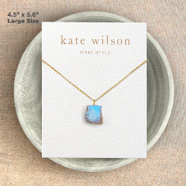 Placa de vídeo de colar de couro branco grande (im