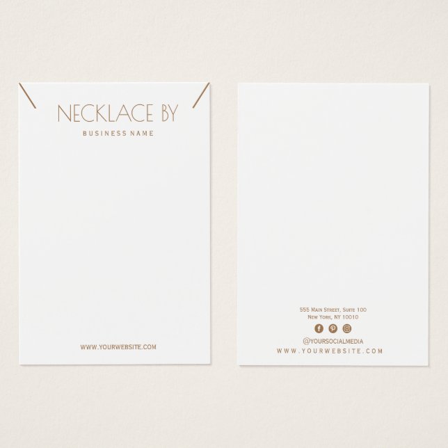 Placa de vídeo de colar minimalista (Frente & Verso)