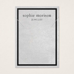 Placa de vídeo de joalharia de colar ・ Couro chic