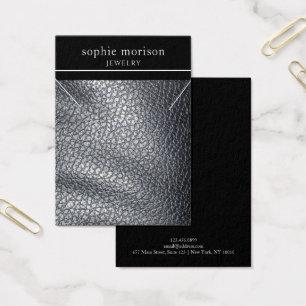 Placa de vídeo de joalharia do colar ・ Couro preto