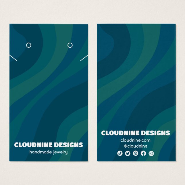 Placa de vídeo de joalharia do colar de onda retrô (Frente & Verso)