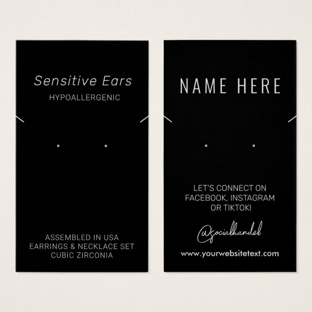 Placa de vídeo de joias hipoalergênicas (Frente & Verso)