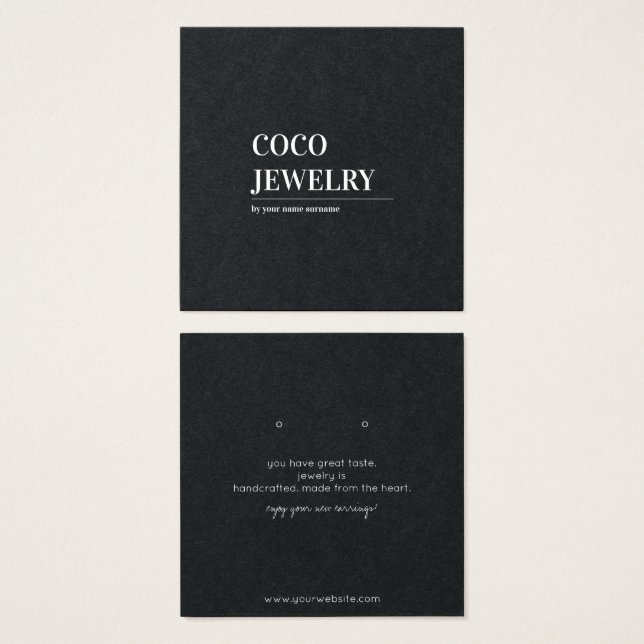 Placa de vídeo de joias minimalista (Frente & Verso)