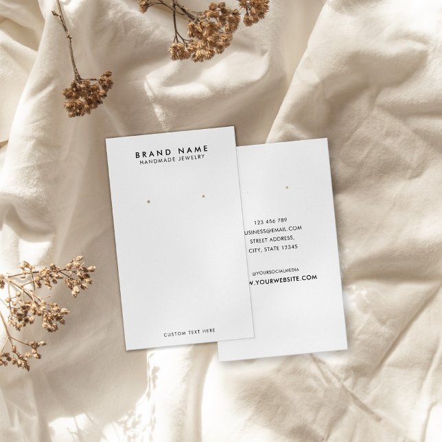 Placa de vídeo de leitura minimalista moderna (Modern Minimalist Earring Display Card)