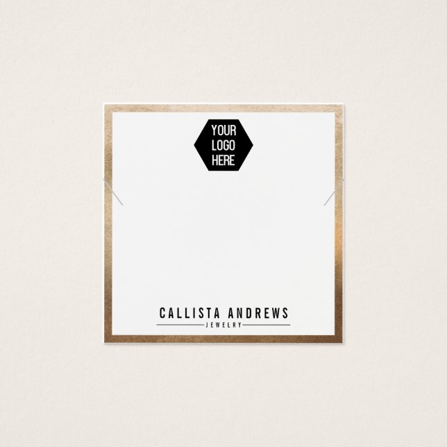 Placa de vídeo do colar de logotipo branco Dourado (Frente)