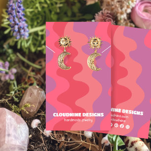 Placa de vídeo joalharia de colar com ondas cor-de