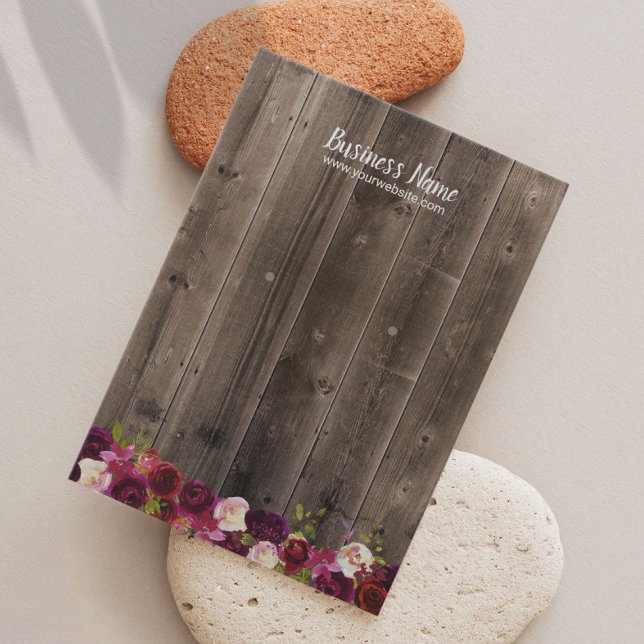 Placa de Vídeo Placa de Madeira Rústica Floral (Criador carregado)