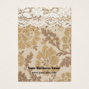 Placa de Vintage Floral Damask Lace Personalizada