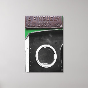 Placa de Vintagem Francesa, Canvas De Motor A Vapo