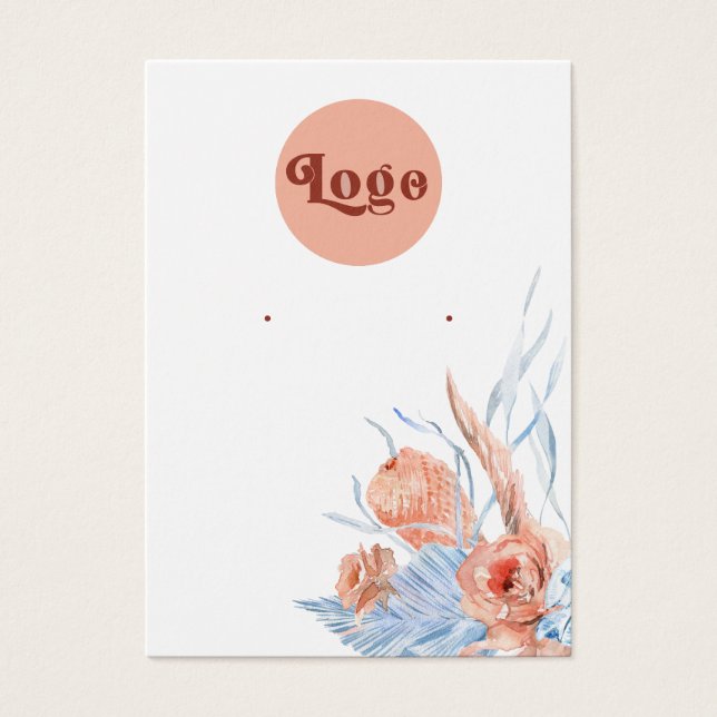 Placa de visualização da brinco tropical azul (Frente)