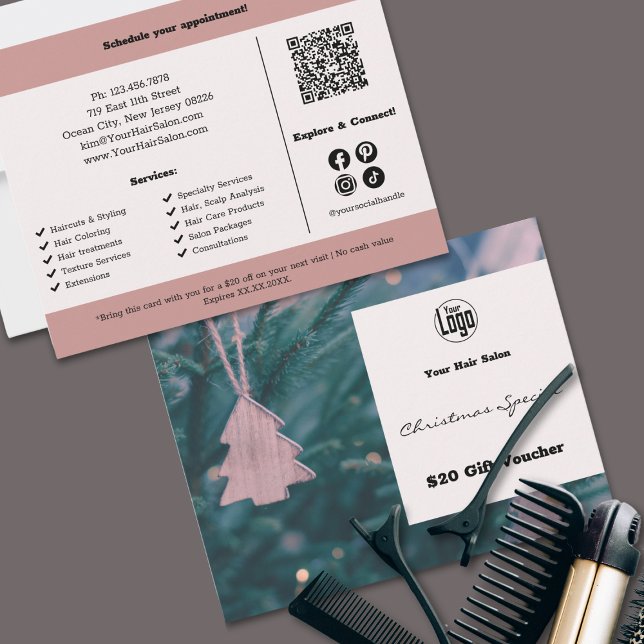 Placa de Voucher de Festa de Natal de Promoção (Promotion Photo Christmas Season Gift Voucher Card)