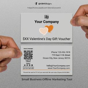 Placa de Voucher de Oferta de Dia de os namorados