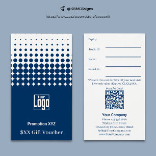Placa de Voucher de Presente do Promocional Branco