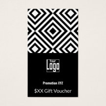 Placa de Voucher de Presente do Promocional Branco