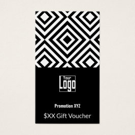 Placa de Voucher de Presente do Promocional Branco