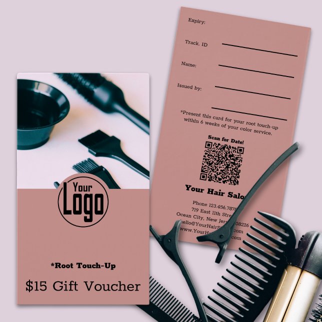 Placa de Voucher de Presente para Raiz de Foto do  (Promotional Photo Root Touch-Up Gift Voucher Card)