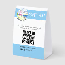 Placa de WiFi para Hóspedes Airbnb Personalizada c