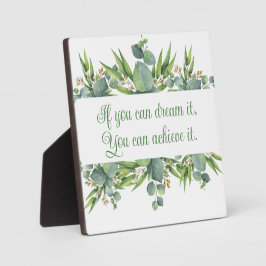 Placa decorativa de arte inspiradora