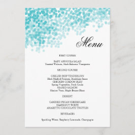 Placa do menu Chá de luz turquesa