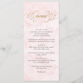 Placa do Menu de Casamento de Rosas de Vintagem Ro