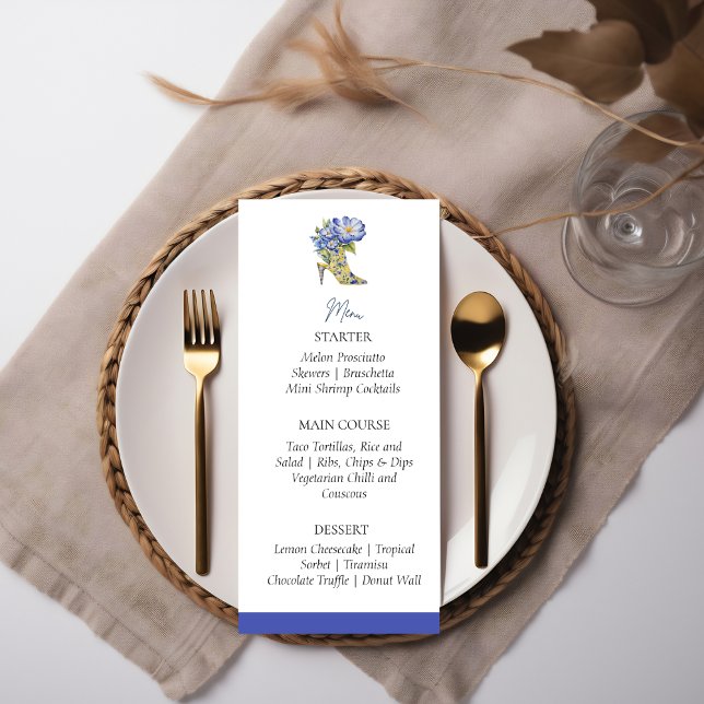 Placa do menu do Chá de panela do Calçado de alto  (Criador carregado)