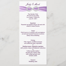 Placa do menu Infinity da lavanda