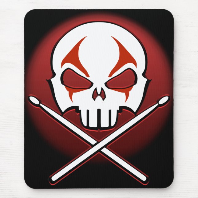 Placa do mouse Rock & Roll Drummer do Mousepad Met (Frente)