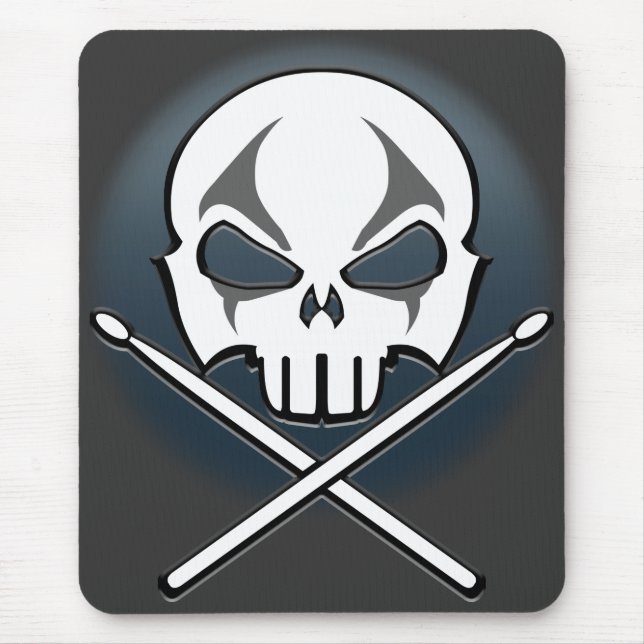 Placa do mouse Rock & Roll Drummer do Mousepad Met (Frente)