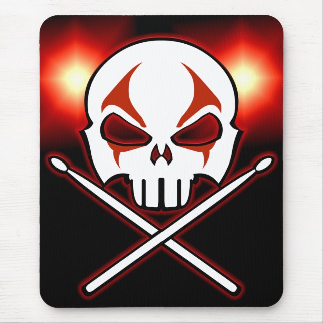 Placa do mouse Rock & Roll Drummer do Mousepad Met (Frente)