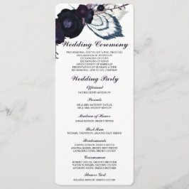 Placa do Programa de Casamento no inverno Floral C