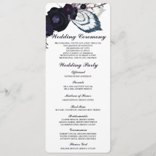Placa do Programa de Casamento no inverno Floral C