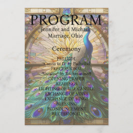 Placa do Programa de Vidro de Casamento de Peacock