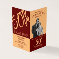 Placa dobrada com ilustração de 50 anos da Vintage