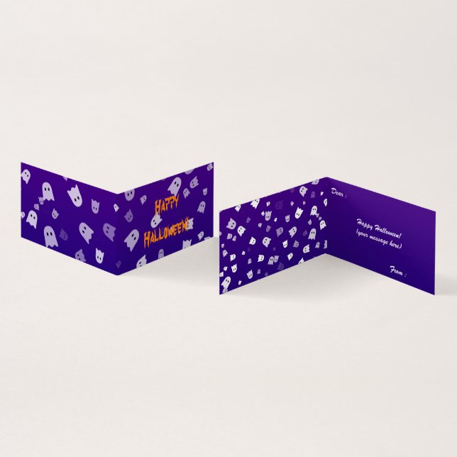 Placa dobrada de fantasmas do Halloween (Interior e exterior)