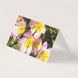 Placa dobrada de flores rosa e amarela