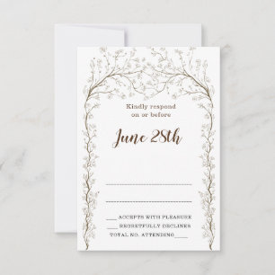 Placa E Envelope Floral Chuppah Rsvp Elegante