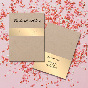 Placa Elegante Kraft Ouro Stripe Elegante