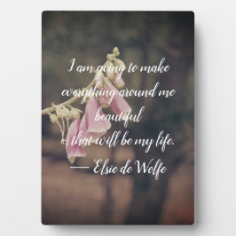Placa Elsie de Wolfe Quote Plaque