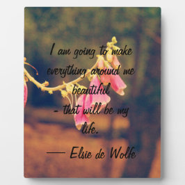 Placa Elsie de Wolfe Quote Plaque