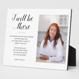 Placa Eu Estarei Lá Foto De Chá de fraldas De Cadeira Me