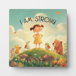 Placa Eu Sou Forte - Empoderamento De Meninas