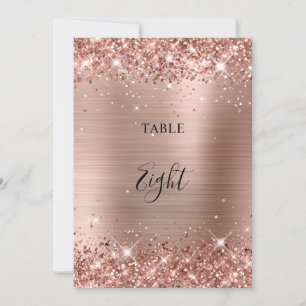 Placa Faux Foil N.º 5x7 do Glittery Rosa Dourado