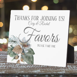 Placa Favores do Casamento do Buquê de Tonelada bonito d