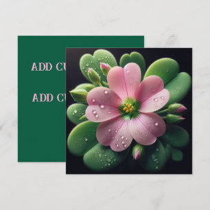 Placa Floral Rosa e Verde-Oxalis