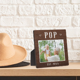 Placa Foto do avô Pop personalizado russo